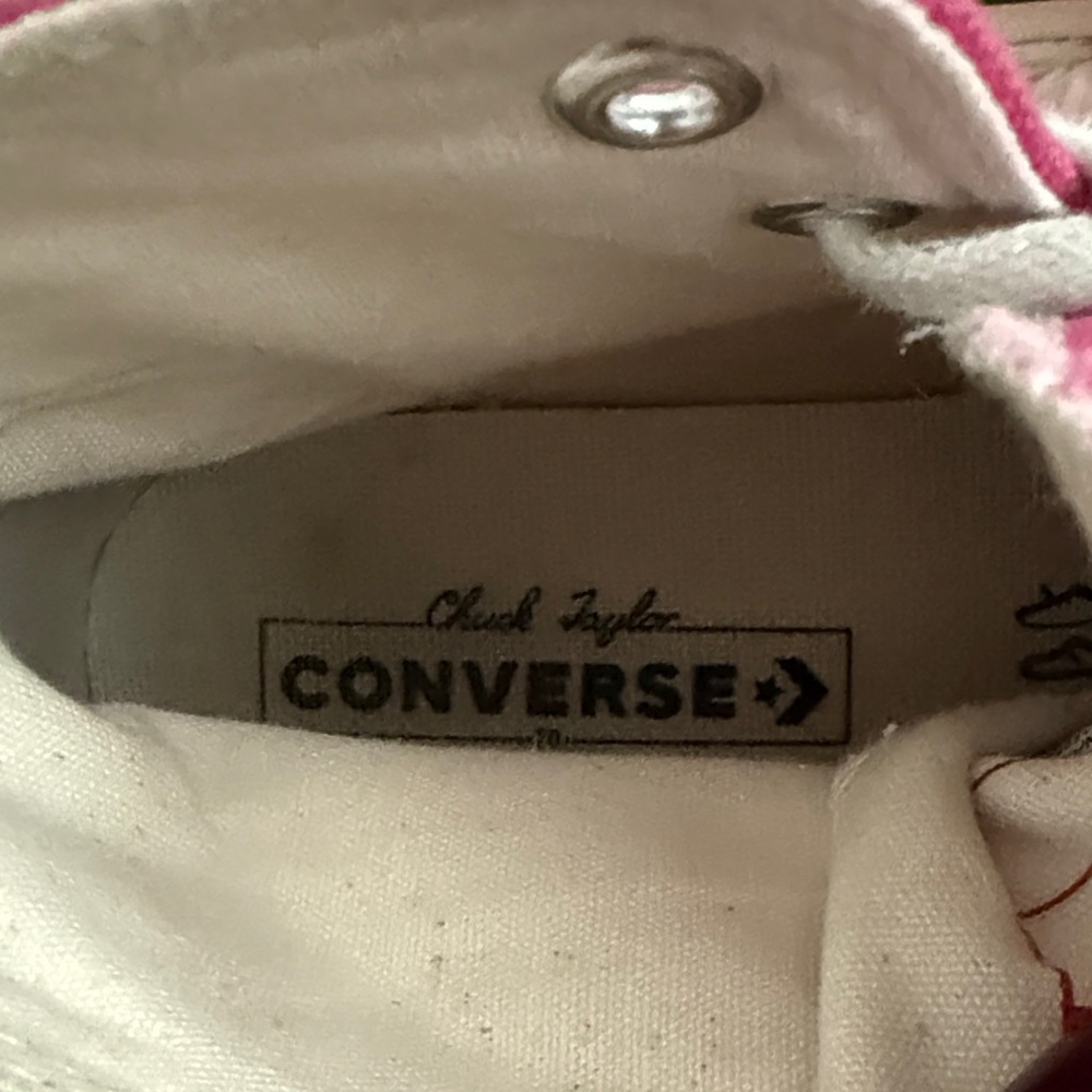 Chuck Taylor 70 Converse Pink Canvas High-Top Sneakers - Picture 2 of 8